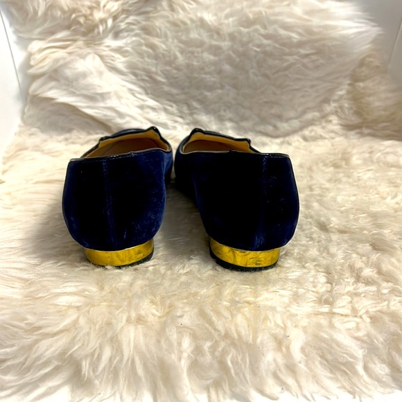 Charlotte Olympia Kitty Velvet Flats - Picture 4 of 7